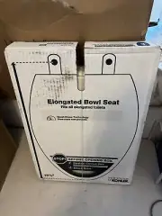 Kohler K-20110-96 Brevia Elongated Toilet Seat with Grip-Tight Bumpers Quiet