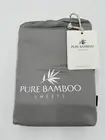 Pure Bamboo Split King Size Cool Bamboo Bedsheet Set Deep Pocket Grey 76 x 80"