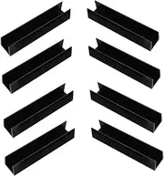 BESPORTBLE 8pcs Dog Fence Safety Gate Fittings Portable Gate Reinforcement U Shaped Pet Gates Groove Replacement Gate Parts Universal Stair Gate Fittings Stair Gate Parts Black Plastic