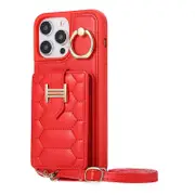Cell Phone Shell for iPhone 15 Plus Ring Holder Kickstand Cover Phone Case with Card Holder