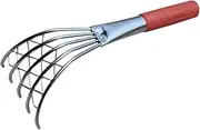 Parliky Beach Clamming Rake Metal Claw Tool for Clamming Oysters Shells Ergonomic Handle Sturdy Structure for Beach Digging Gardening