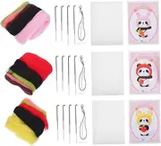 HOODANCOS Needle Felt Kit Wool Felting 3 Pack DIY Doll Material Kit for Boys and Perfect Present for