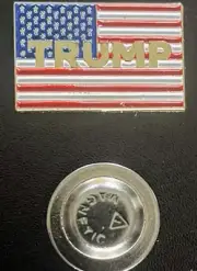 Official Donald Trump 1" President American Flag Lapel Hat Pin Gold Enamel MAGA