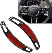 Car Steering Wheel Shift Paddles for P&orsche Panamera M&acan Cayenne Carrera 991 Car Accessories Car DSG Shifter Styling Accessories Extension Shifters 2pcs HTEOPOEKFR(Forged Pattern)