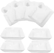 FIXOSHEE Serving Platter with Dipping Section 8-Piece Party Plate Set Snack Serving Tray for French Fries Sushi More