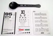 Jeager Rosenbaum Snellen Pocket Eye Charts with Occluder - 4 Piece Set
