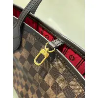 在飛比找蝦皮購物優惠-Louis Vuitton LV 二手 棕色棋盤格托特包 N