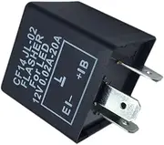 ULTECHNOVO 3 Pin CF14 JL 02 LED Flasher Relay for Car Turn Signals Fix Flashing Blinking Lights 12V DC Black Car LED Flasher Replacement