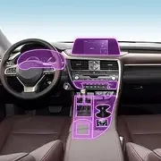 car Interior Transmission Panel TPU Protective Film Center Console Scratch Resistant， for Lexus RX 16-2022