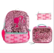 Barbie Sequin Backpack Lunch Box Set