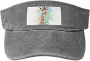 [RLDOBOFE] Sun Visor Hat Adjustable Empty Top Baseball Cap Giraffe Art Illustration Sun Hats for Women Men Sports Hats Summer Beach Cap