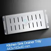 304 Stainless Steel Colander Kitchen Sink Drainer Tray Square Strainer Basket