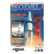 SATURN 1B US Apollo 7 moon program rocket, cut-out paper model kit 1:150