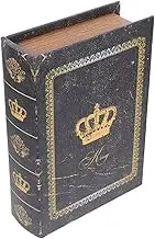 HOMOCONO Box Antique European Style Faux Book Storage Box Decorative Book Model Container for Home Shelf Vintage Design for Accenting Office and Living Spaces