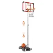 VEVOR Basketball Hoop, 5-7 ft Adjustable Height Portable Backboard System, 28 in