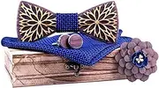 [SLEDEZ] Bow Tie Set for Men Men's Wooden Wedding Bow Tie Set