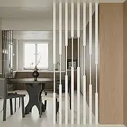 YUGXTH Room Divider Post, Set of 8 Metal Wall Partition Post Room Dividers, Room Divider Floor to Ceiling Privacy Screen, Adjustable Feet, ForBalcony, Stairwell, Entrance Decor Column(White,185cm/72.8