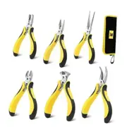 BOSI TOOLS 6-piece Mini Pliers Set, Needle Nose Pliers, Diagonal Pliers, Long