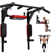 Multifunctional Wall Mounted Pull up Bar Chin up Bar Dip Station for Home Gym