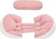 Pregnancy Pillow, Maternity Pillow Side Sleeper Pregnancy Support Pillow Adjustable Bed Wedge Pillow Support Waist Sleeping Pillow, Washable Cover, Best Pregnant Mom Gift (Pink)