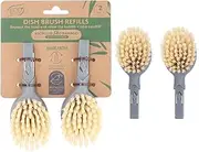 White Magic Eco Basics Replaceable Dish Brush Refill 2 Pack,Blue/White