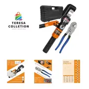 Hydraulic Cable Lug Crimper 8 TON 12 AWG to 00 2/0 Electrical Terminal Cable...
