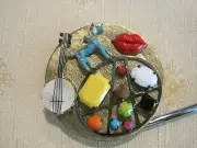 JC Table Counter Bar Top Bag Purse Hook Hanger "Abstract" COA