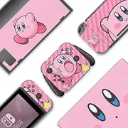 BelugaDesign Kirby Switch Skin | Cute Pastel Sticker Wrap Vinyl Decal | Anime Smash Kawaii Japanese Cartoon Game l Compatible with Nintendo Switch (Switch Standard, Hot Pink)