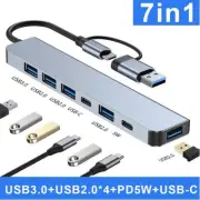 V7 V7UC3U-HUB-BLK USB-C MALE TO MULTIPORT ADAPTER USB-C TO 3XUSBA 3.2GEN1 SD MCR