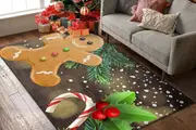 Christmas Door Mat Welcome Mat For Home Decoration Non Slip Door Mat-Style 2 Christmas Candy Cane Design