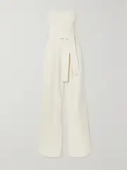 [A.L.C.] A.L.C. - Elsie Strapless Belted Linen-blend Jumpsuit - Ecru - US12 US 12 Ecru
