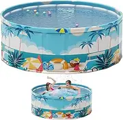 Large Inflatable Pool for Kid, Foldable Wading Pool for Pet, Without Inflation, Outdoor Home Children's Paddling Pool, Summer Pet Play Basin, Diameter 90/120/160 Cm