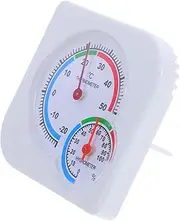 JUMPLAWN Thermometer Indoor Temperature Gauge Room Temperature Monitor Temperature Humidity Meter Hygrometer Indoor Home Temperature Monitor Outdoor Temperature Gauge Plastic White