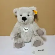 STEIFF Classic Teddy Bear 10" Mohair White Silver Bear 039669 Jointed ~New w Tag
