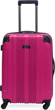 Out of Bounds Lightweight Hardshell 4-Wheel Spinner Luggage, Magenta, 24-Inch Ch