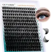 GEMERRY Lash Clusters D Curl 280pcs Cluster Lashes DIY Lash Extensions Eyelash Clusters Individual Lashes 30D/40D/50D/60D/80D/100D/200D Lashes Lash Extension Kit Soft Volume DIY at Home (80D,10-18mm)