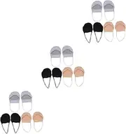 minkissy Sets Seamless Socks Womens Liner Socks Thin Toes Women Invisible Short for Black Skin Anti-slip Pairs