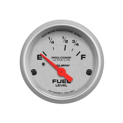Autometer Ultra-Lite 2-1/16in Fuel Level Gauge 73-10 Ohm Short Sweep Electric...