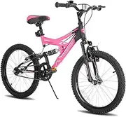 JOYSTAR 20 Inch Kids Mountain Bike for Boys & Girls Ages 7-13 Years Old, Kids Bicycle with Full Dual-Suspension Steel Frame and 1-Speed Drivetrain with Kickstand, Multiple Colors