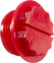 Caplugs 99394743 Plastic Threaded Plug for SAE Straight Threaded Ports. RPO-116 PE-HD To plug thread size 1-5/16-12 Red (Pack of 40)