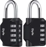 Combination Padlock, [2 Pack] 4 Digit Lock Combination, Padlock Weatherproof Ou
