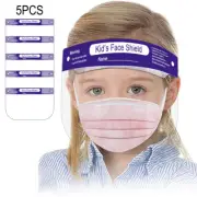 5 X Kids Face Shield/Mask for Kids/Children Visor Full Face Covering Anti-Fog AU