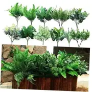 14 Bunches Fake Plants Outdoor, Fake Bushes UV Resistant Artificial Greenery