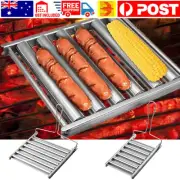 Hot Dog Roller Rack Foldable Sausage Roller Rack BBQ Hot Dog Griller Stainless