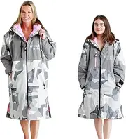 [WHITE WATER] | Adults Unisex Waterproof Changing Robe | Windproof, Quick Dry, Sherpa Fleece Lining | Available in 5 Colours & 3 Sizes
