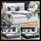 Oikiture Bed Frame Queen Double King Single Size Gas Lift Base With Storage