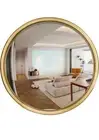 12" Gold Round Convex Mirror, Small Circle Wall Mirror with Thick Metal NEW