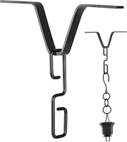 V-Shape Rain Chain Gutter Adapter and Rain Chains Hook Rustproof Iron Chain Adapter for Chimes Downspout Outside Hardware