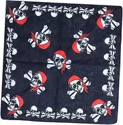[Yardenfun] 12pcs Pirate Handkerchief Chemo Head Scarf Adjustable head bandana Chemo Bandana Turban pirate Wrap Bandanas Pirate Costume Bandana red hijab headband women's skull