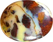 [Deluxe Gems] 11.58 ct Fancy Shape (20 x 16 mm) Multi Color Australian Koroit Boulder Opal Natural Loose Gemstone, gemstone, Boulder Opal